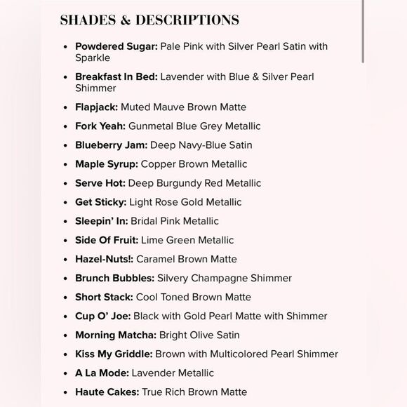 Maple Syrup Pancakes Eye Shadow Palette18 Limited Edition Shades-NEW - Picture 16 of 16